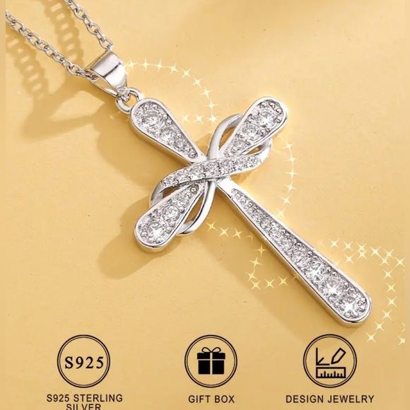 For nblessings4 NEW Elegant 925 Sterling Silver Cross Pendant Necklace - Picture 2 of 5